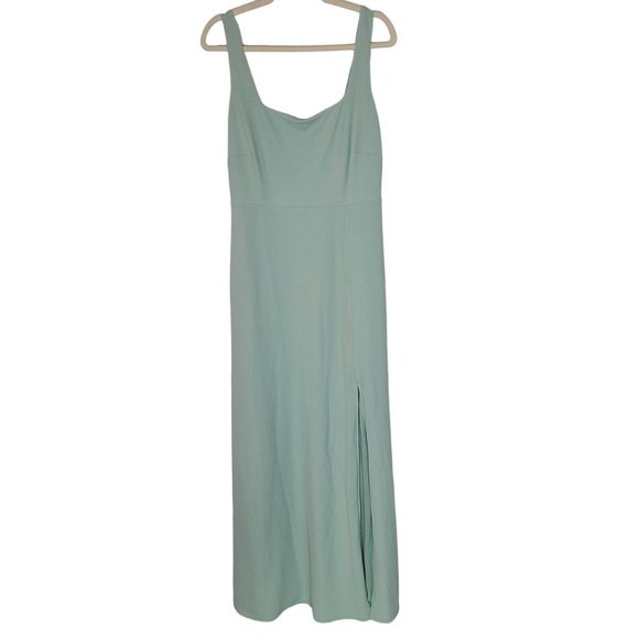 Birdy Grey Womens XL Sage Green Sleeveless Square Neck Alex Bridesmaid Dress - Picture 2 of 10